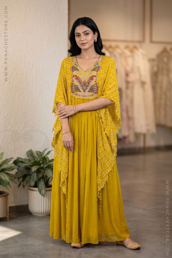 yellow designer dress for Wedding Haldi ceremoney